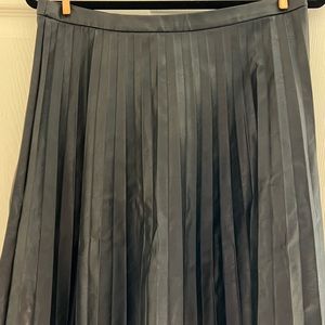 J crew faux leather pleated skirt